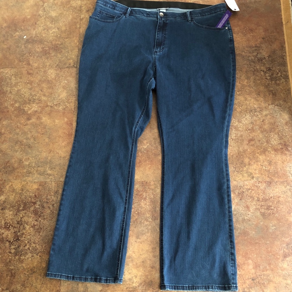 Catherines Jeans Size 26W Blue Stretch Waist 26